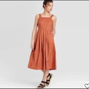 Universal Thread Apron Dress - Size 8 - Burnt Orange